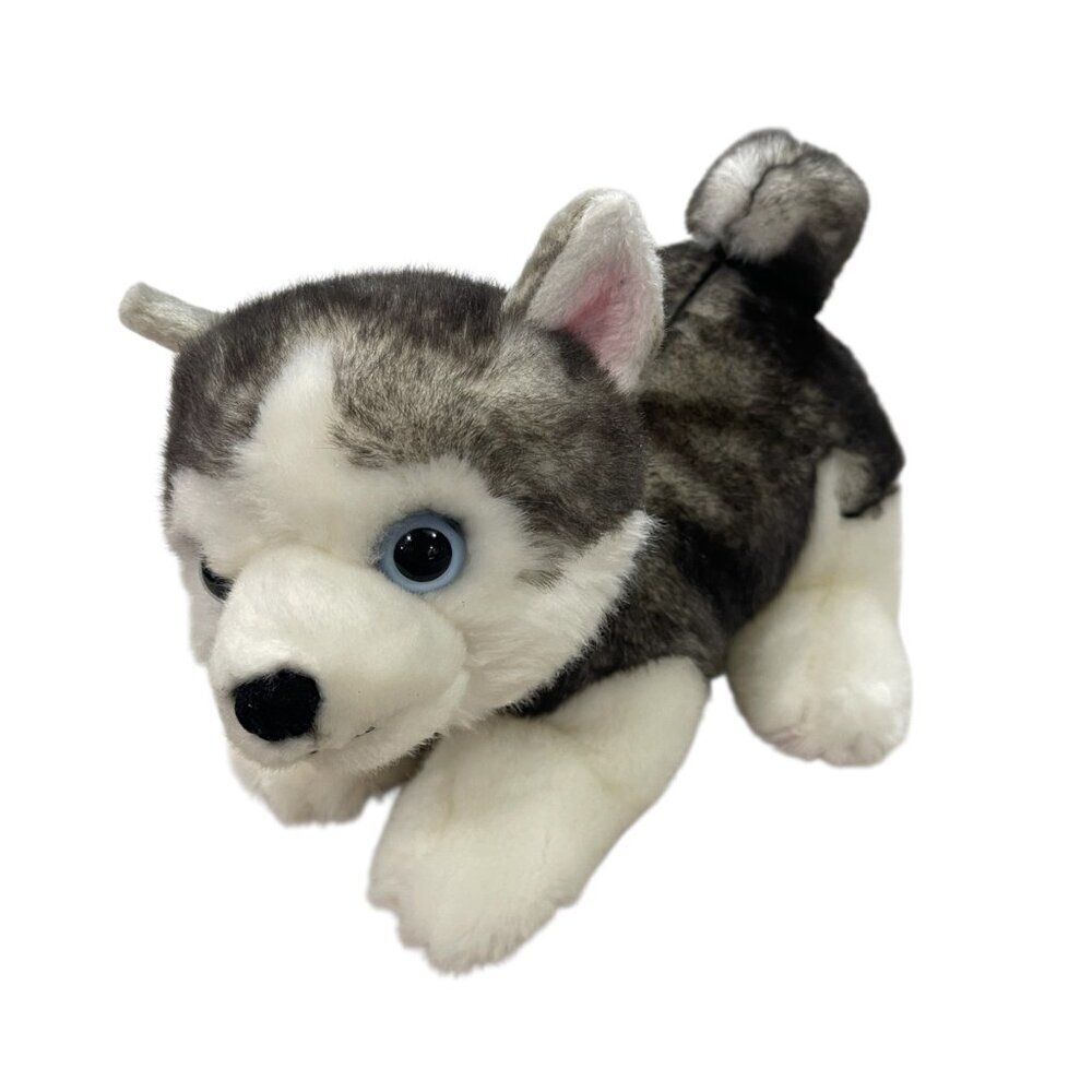Aurora Miyoni Lying Siberian Husky Dog Puppy Stuffed Animal Toy Plush
